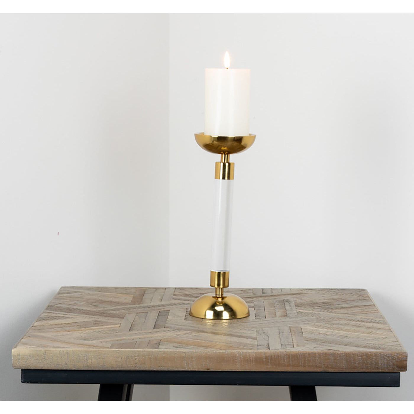 Alani 35cm Acrylic Pillar Candle Holder