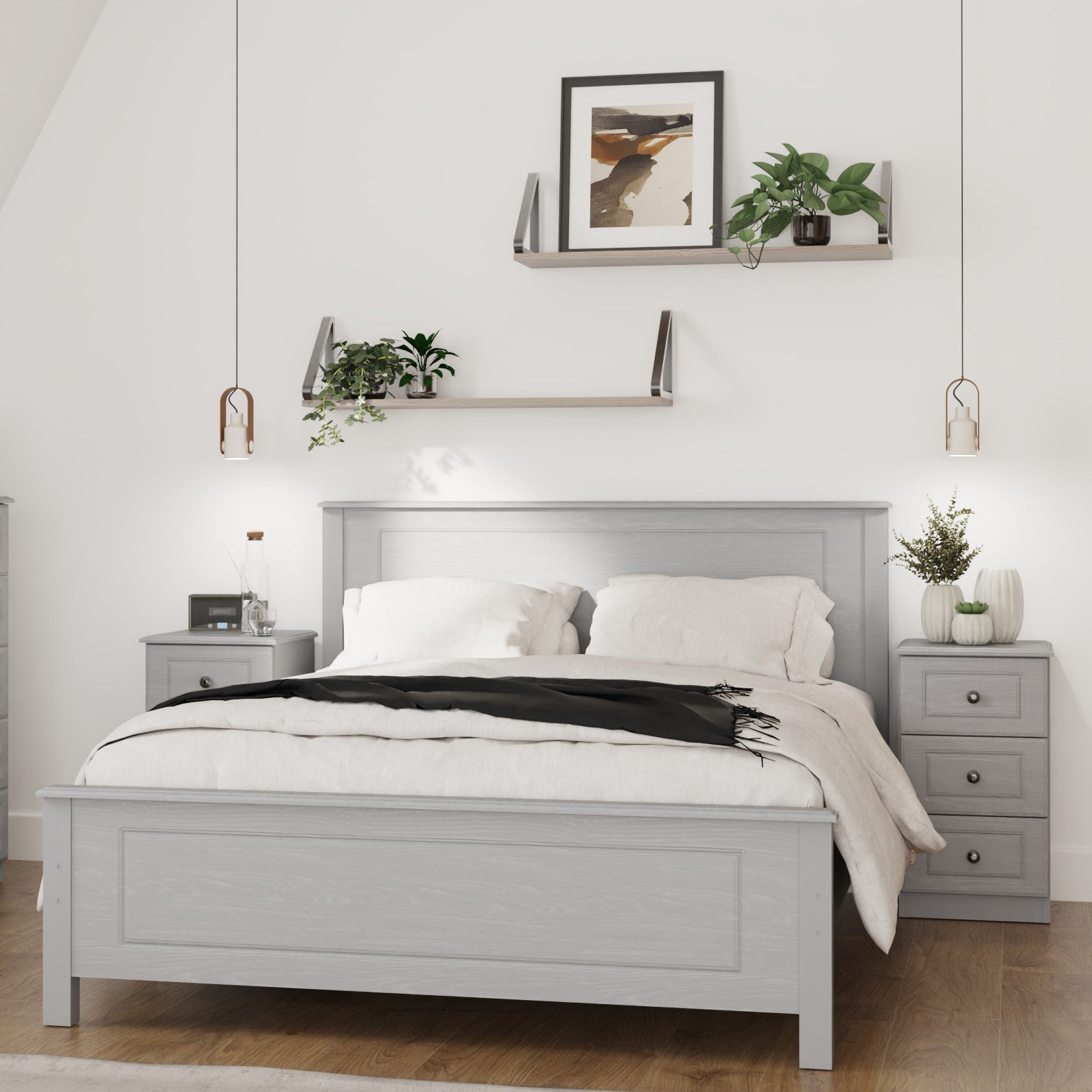 Grey Ash 3 Drawer Locker