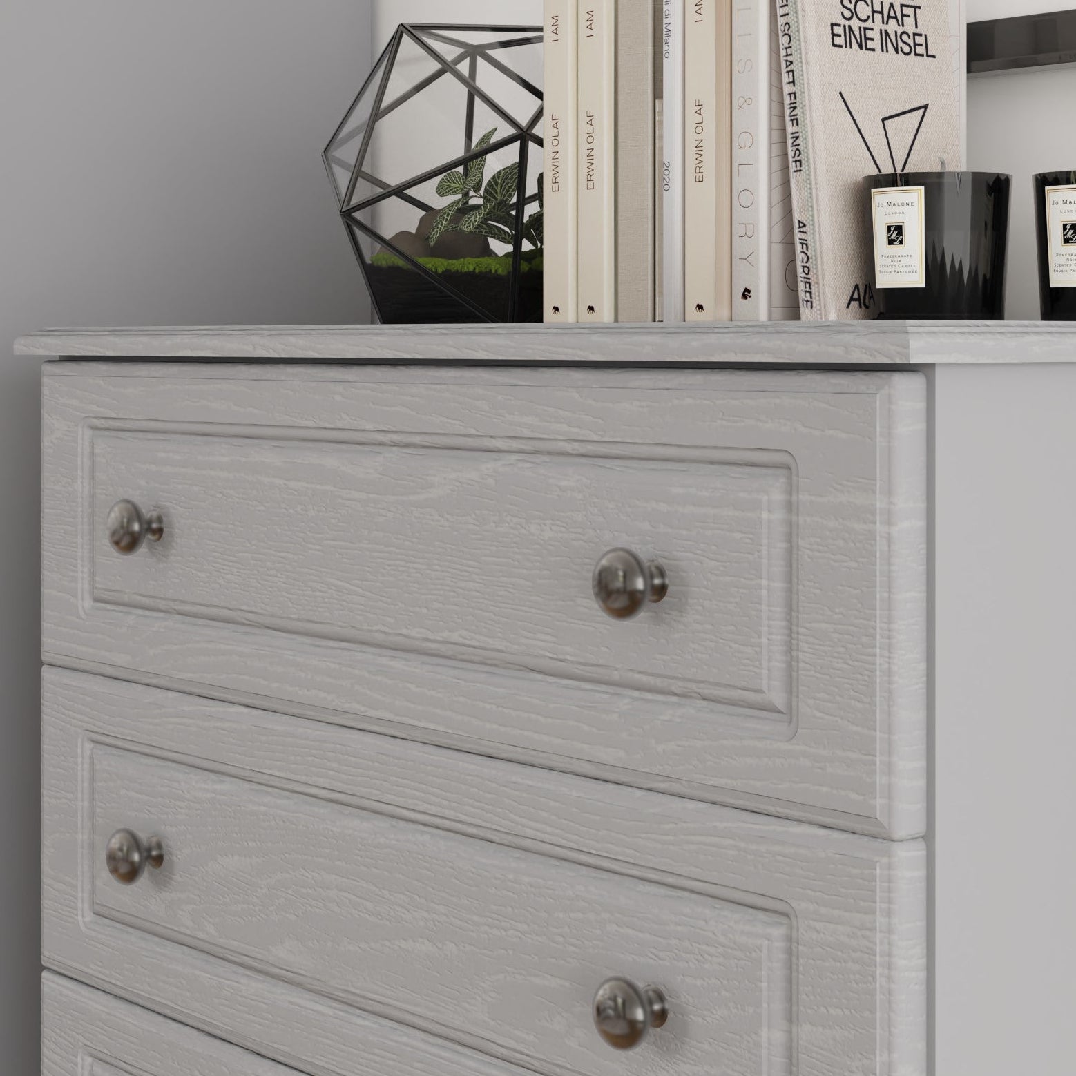 Grey Ash Vanity Desk
