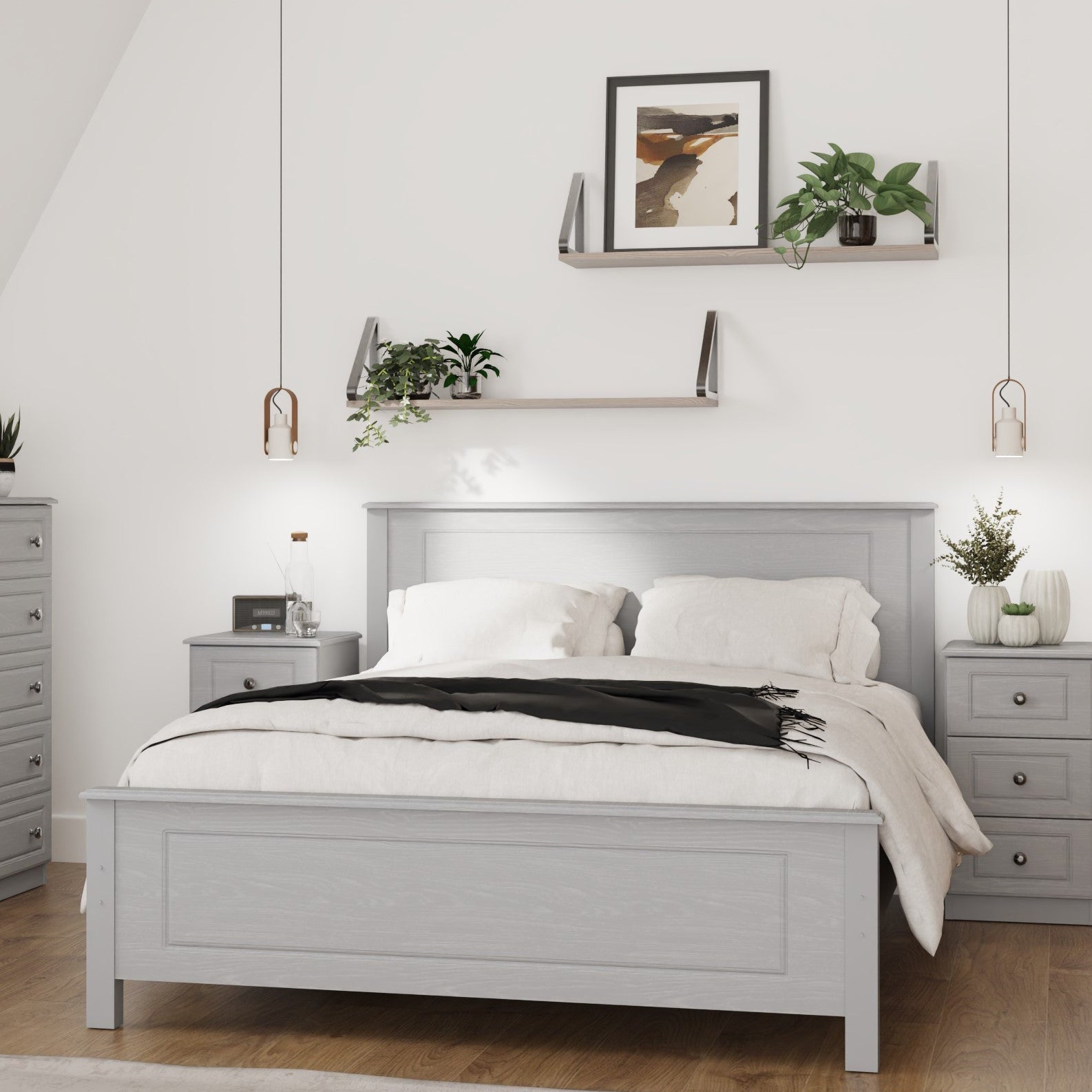 Grey Ash Vanity Desk