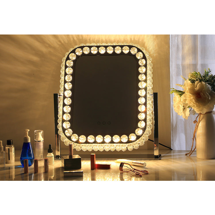Hollywood California Crystal Swivel Mirror 400 x 500 mm PORTRAIT