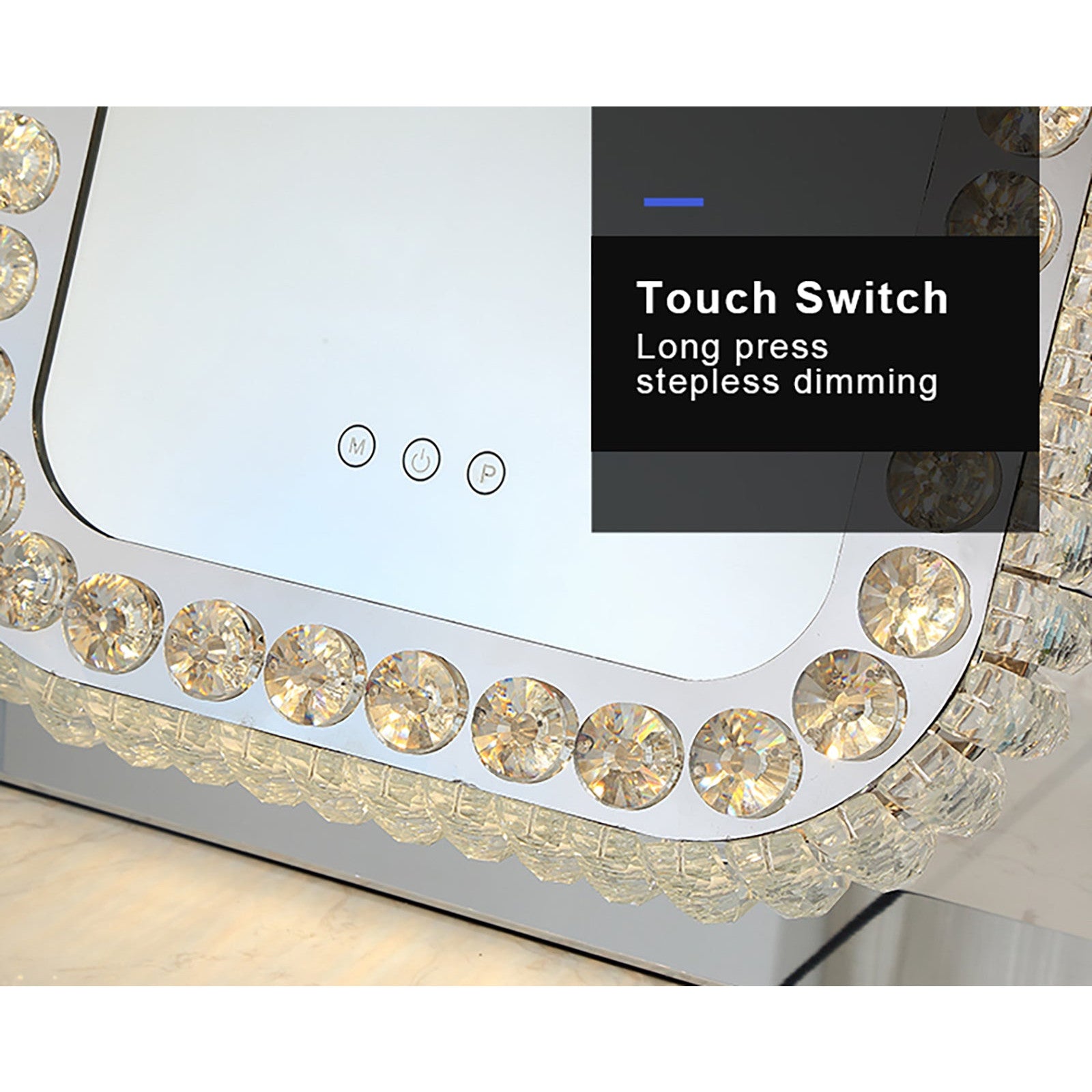 Hollywood California Crystal Swivel Mirror 400 x 500 mm PORTRAIT