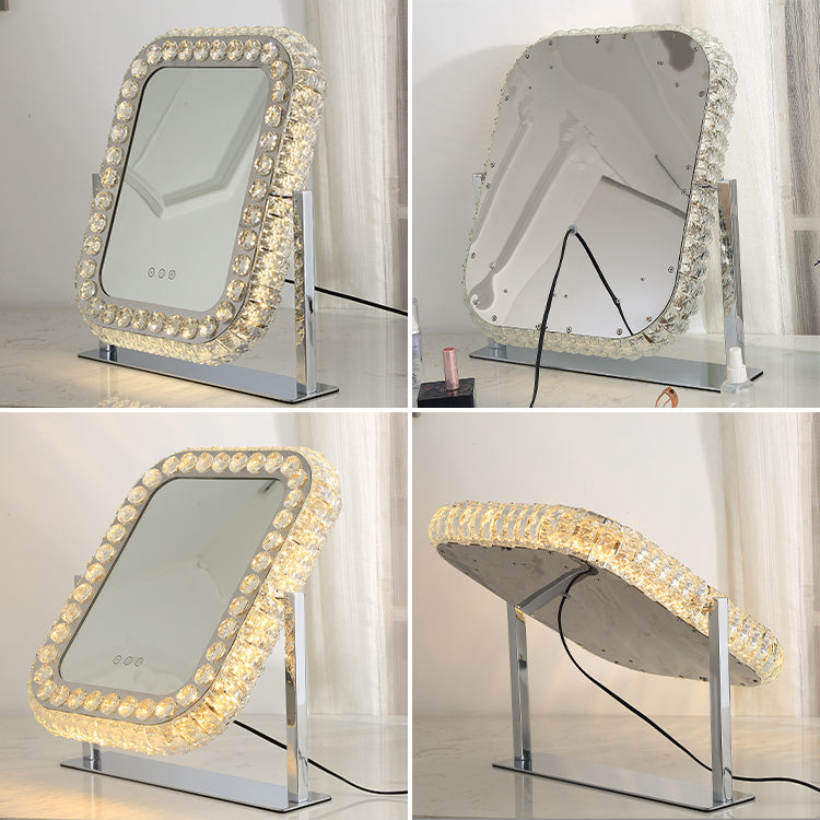 Hollywood California Crystal Swivel Mirror 400 x 500 mm PORTRAIT