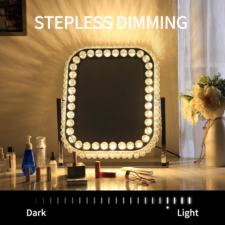 Hollywood California Crystal Swivel Mirror 400 x 500 mm PORTRAIT
