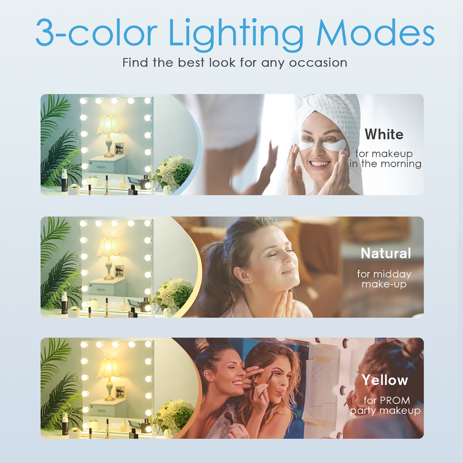 Hollywood California Mirror 460 x 580 mm PORTRAIT | 15 Bulb