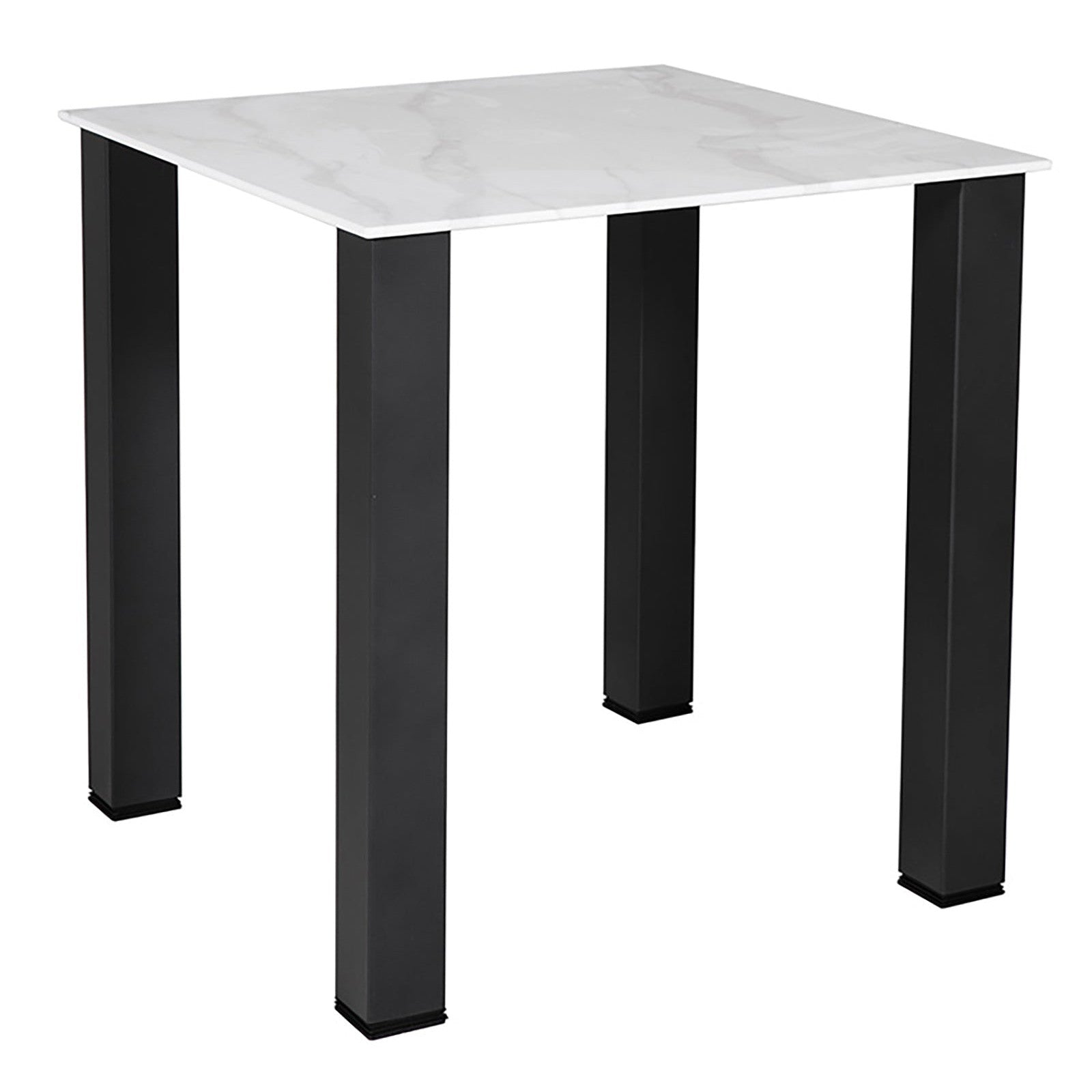 Circe White Marbled Glass .75m Dining Table