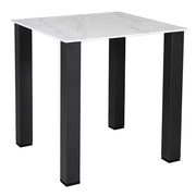 Circe White Marbled Glass .75m Dining Table