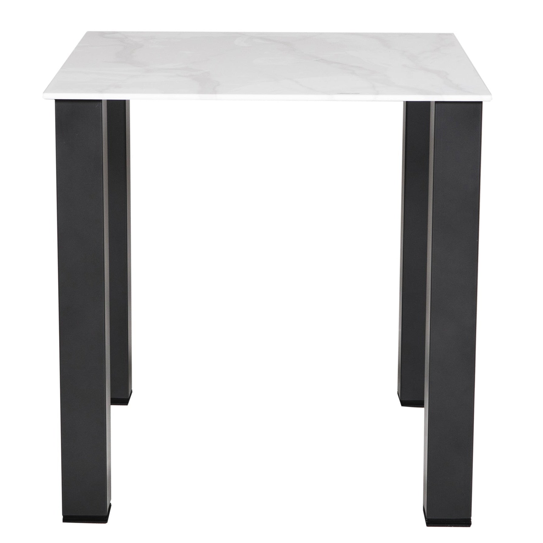 Circe White Marbled Glass .75m Dining Table