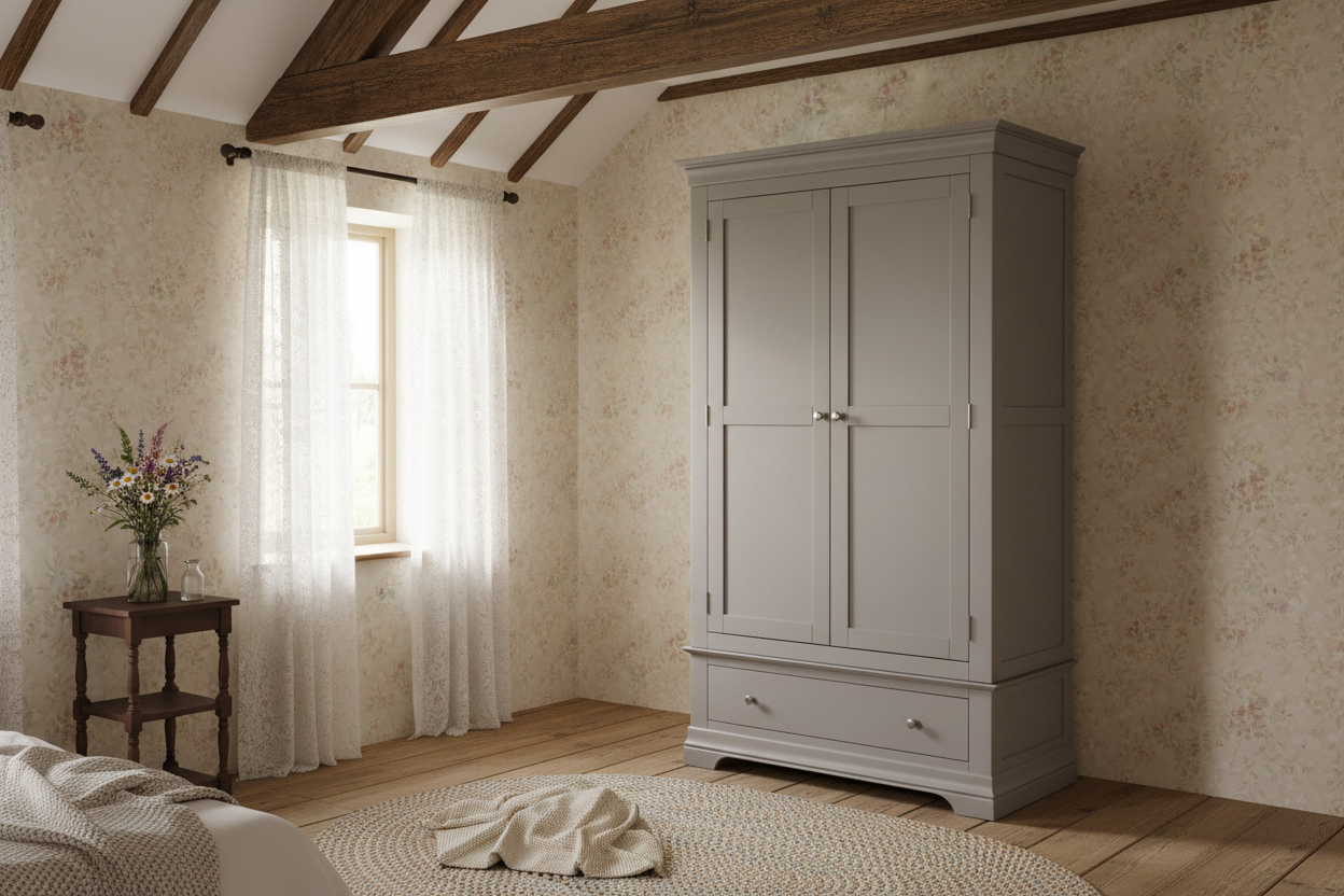 Province Two Door Wardrobe - Grey