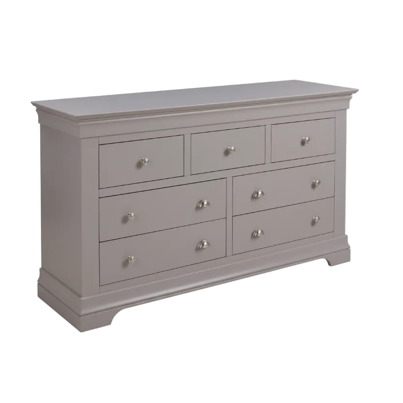 Province 3 over 4 Drawer Chest - Grey