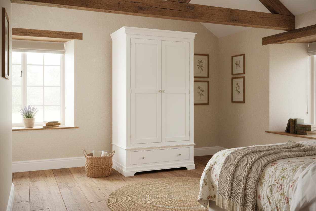 Province Two Door Wardrobe - White