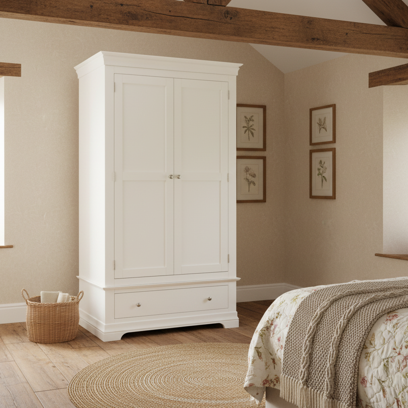 Province Two Door Wardrobe - White
