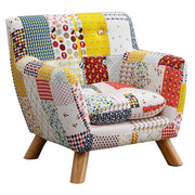 Annah Linen Patchwork Floral Kids Armchair
