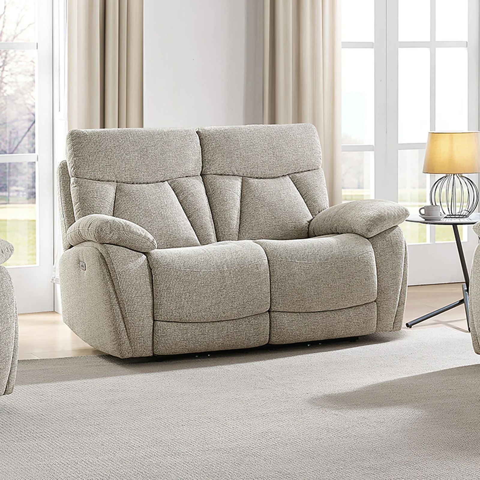 Boston Beige Electric Reclining 2 Seater