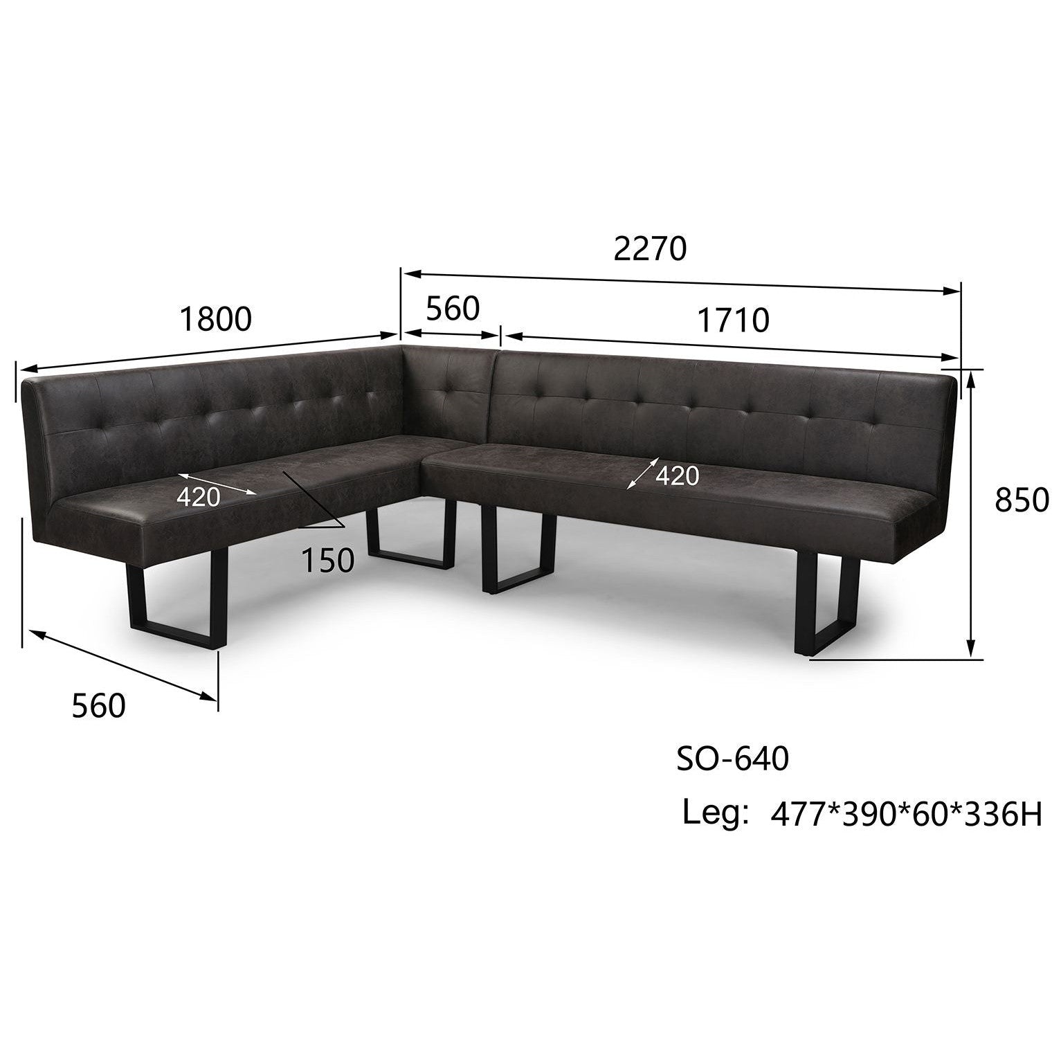 Hampton Corner Dining Bench