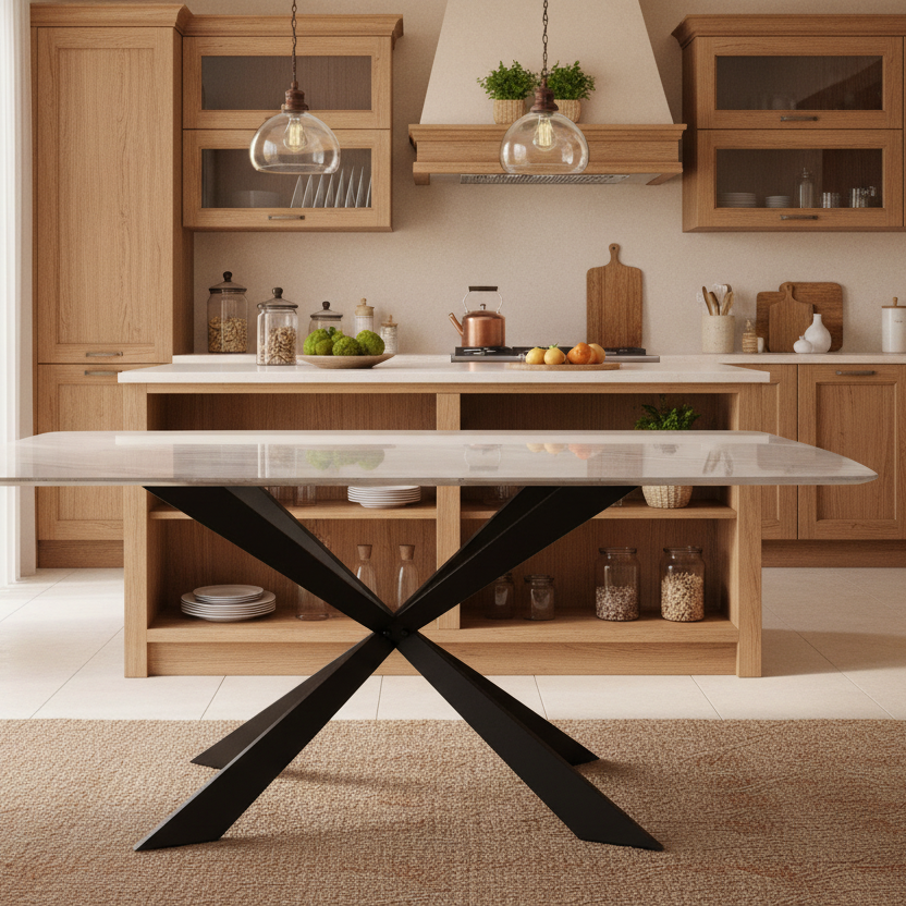 Leroy Grey Gloss Ceramic Dining Table - 160cm