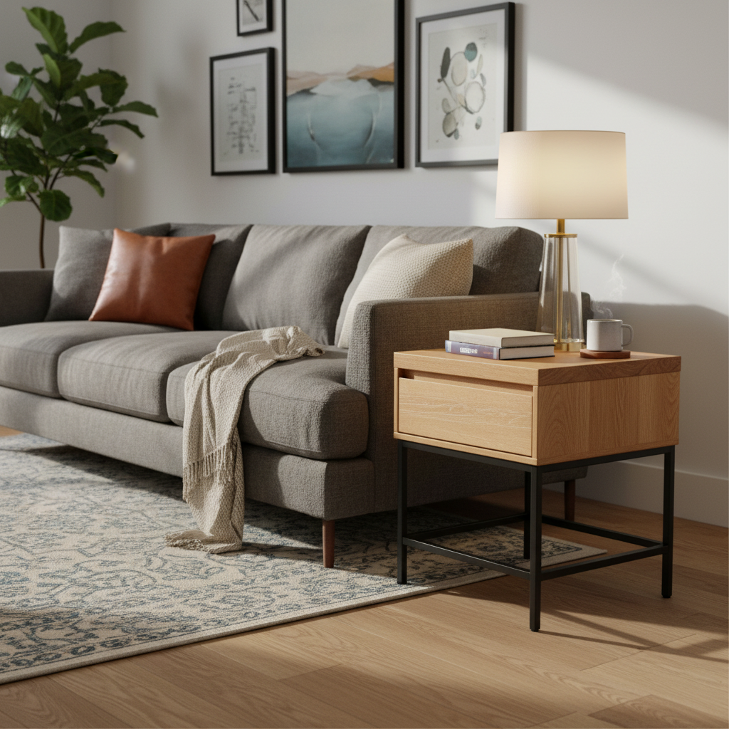 Adelaide Oak Lamp Table