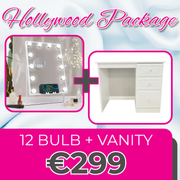 Hollywood 12 Bulb Mirror & Vanity Unit