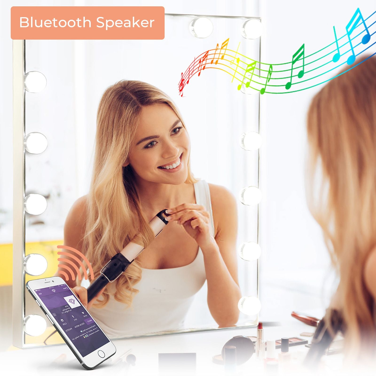 Hollywood 14/15 Bulb Mirror & Vanity Unit