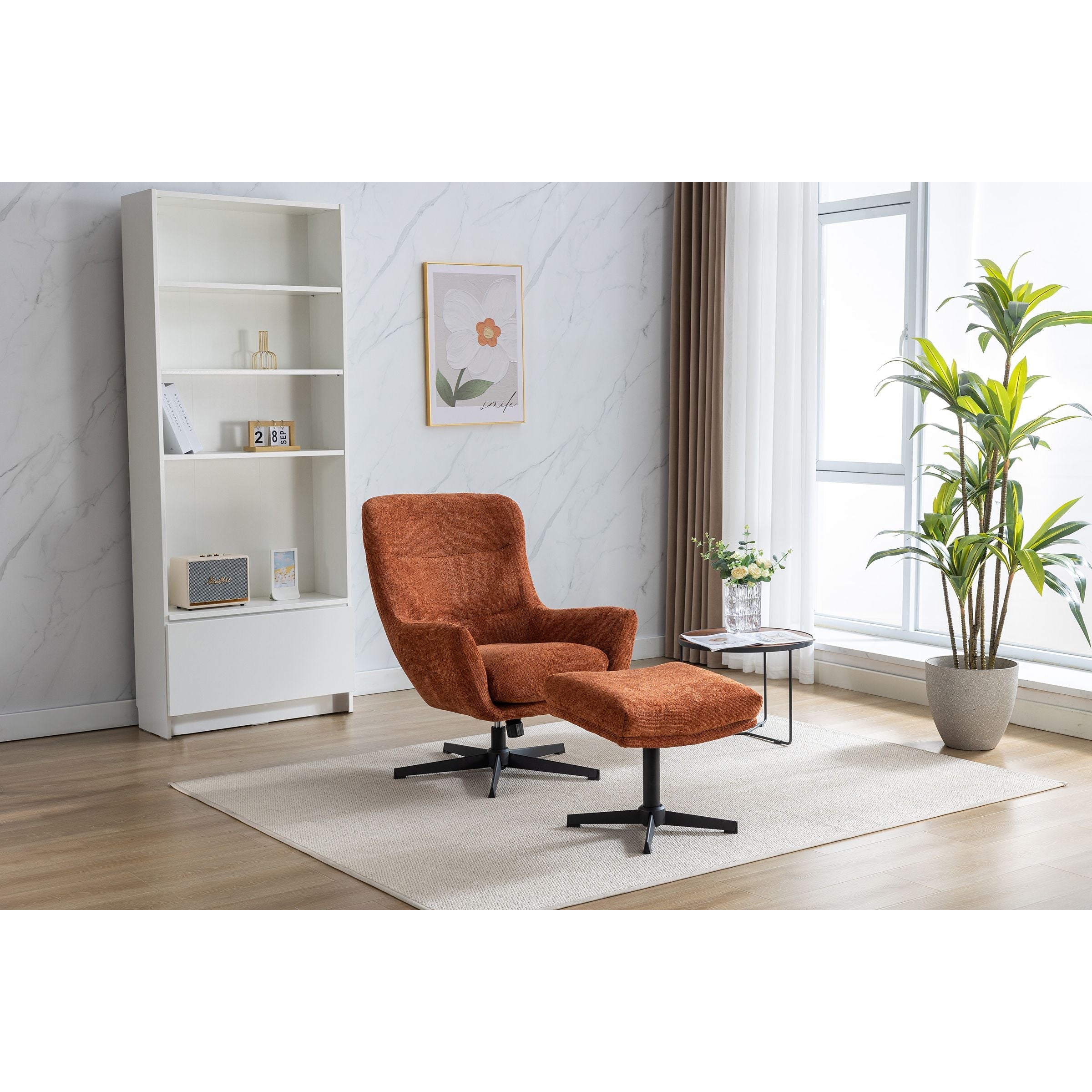 Isla Swivel Recliner with Footstool