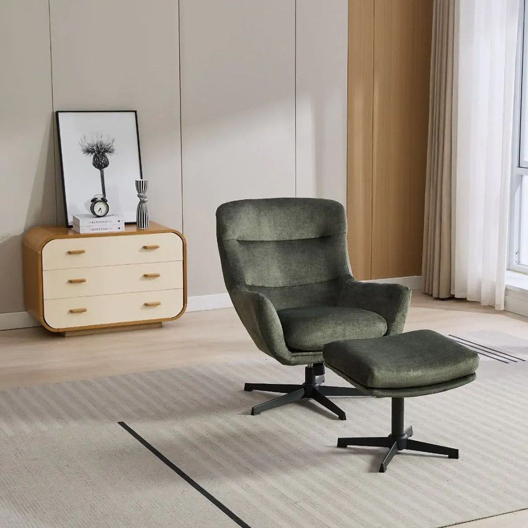 Isla Swivel Recliner with Footstool