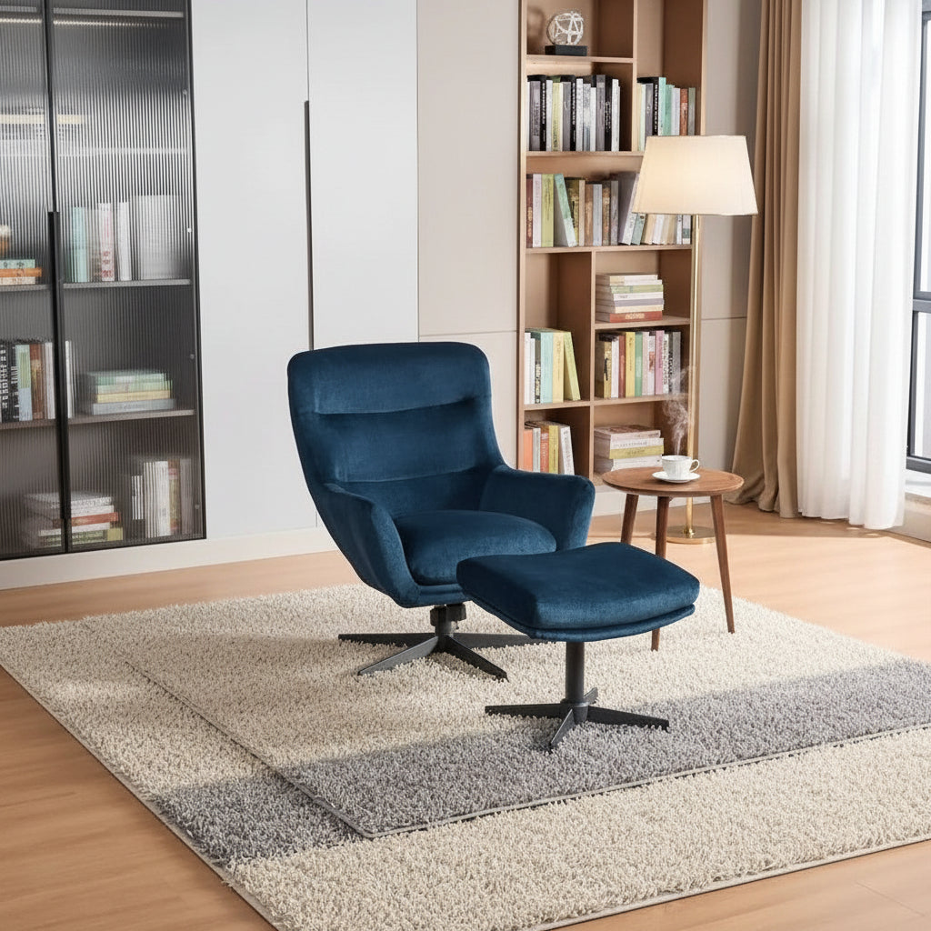 Isla Swivel Recliner with Footstool