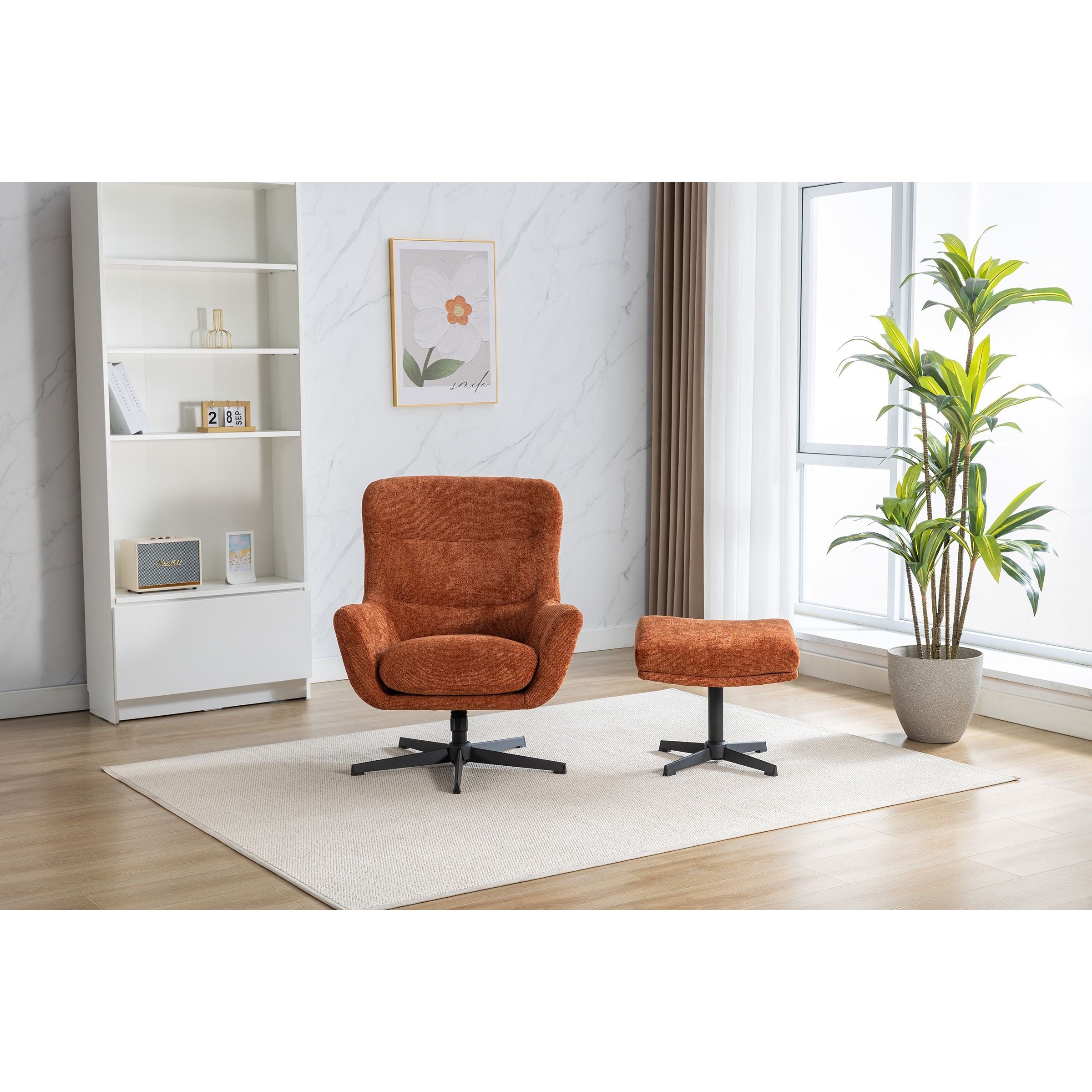 Isla Swivel Recliner with Footstool