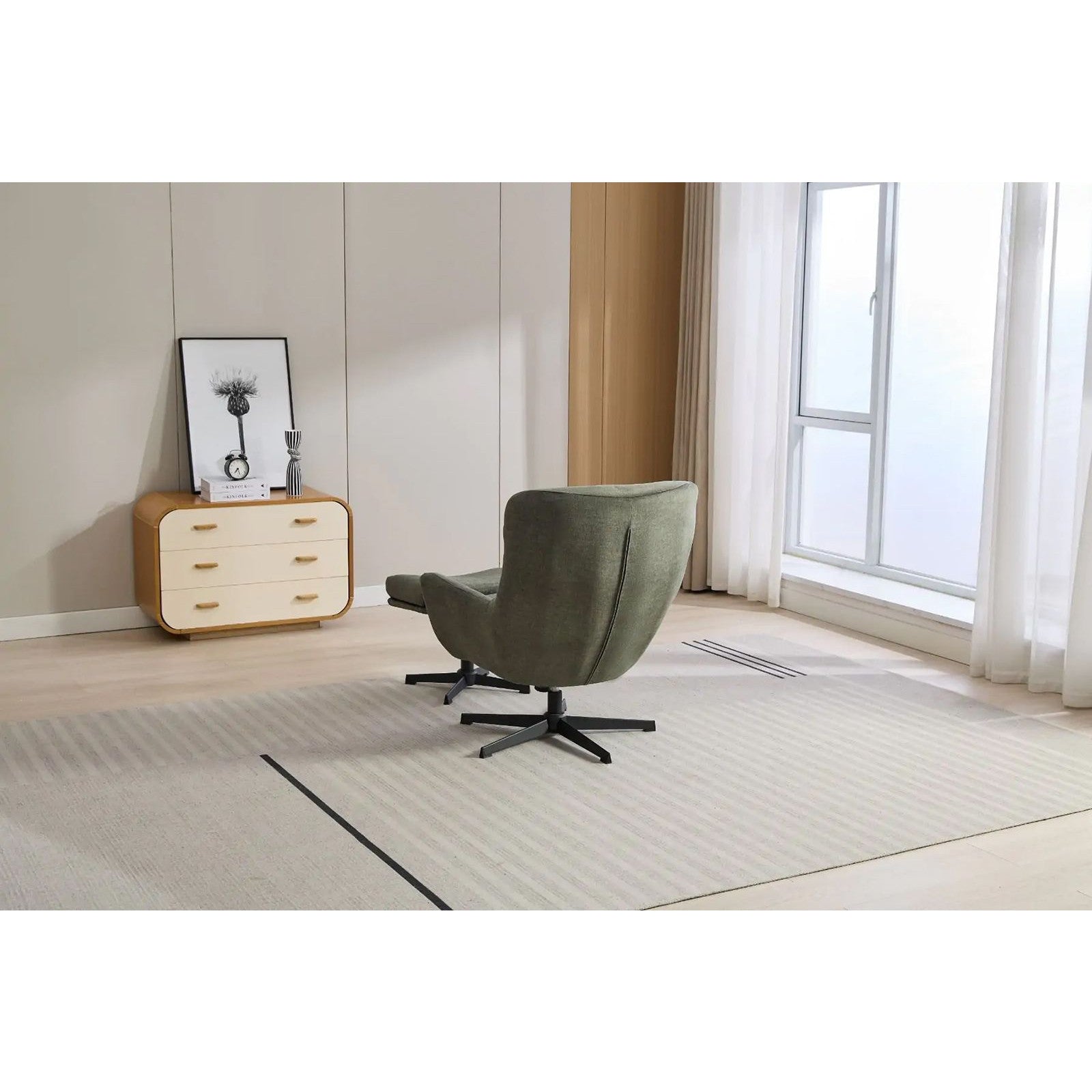 Isla Swivel Recliner with Footstool