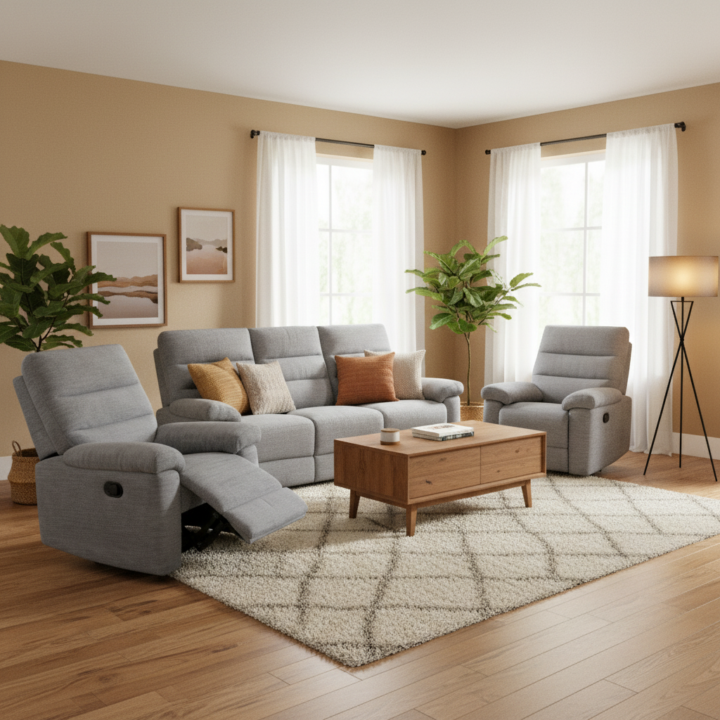 Kia 3 Seater Manual Recliner