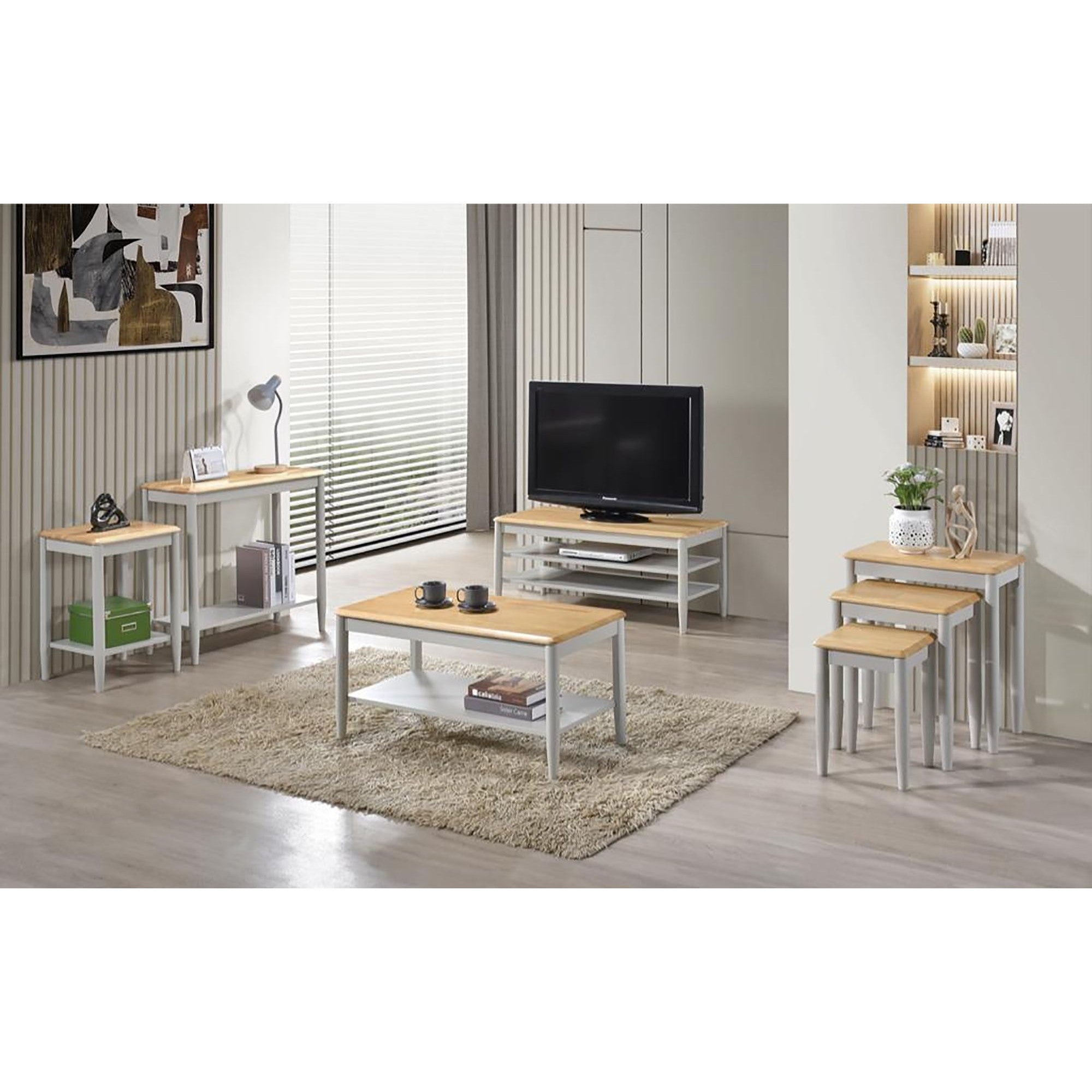 Altona Stone Grey Painted End Table