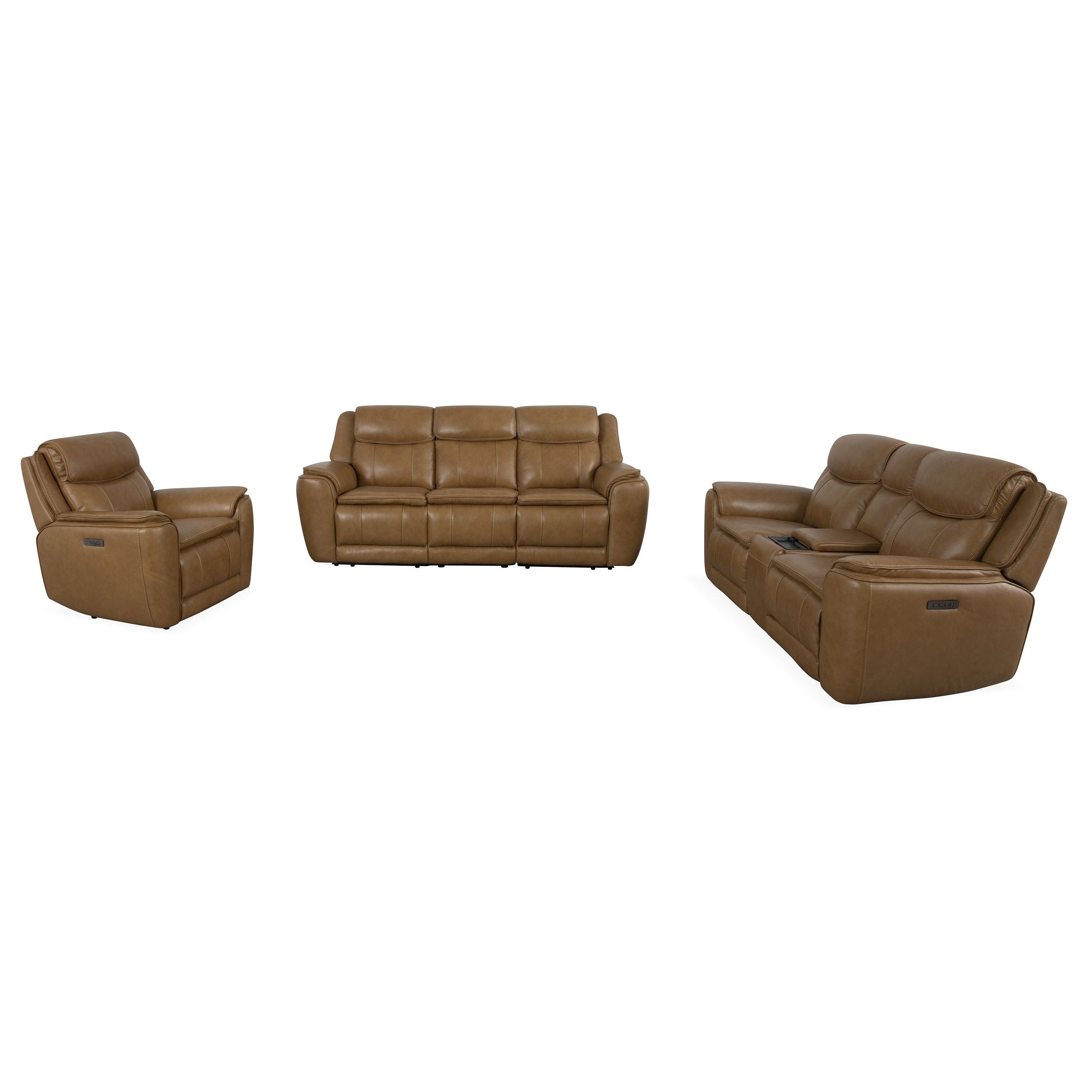 Brabus Full Italian Leather Electric 3 Seater Sofa