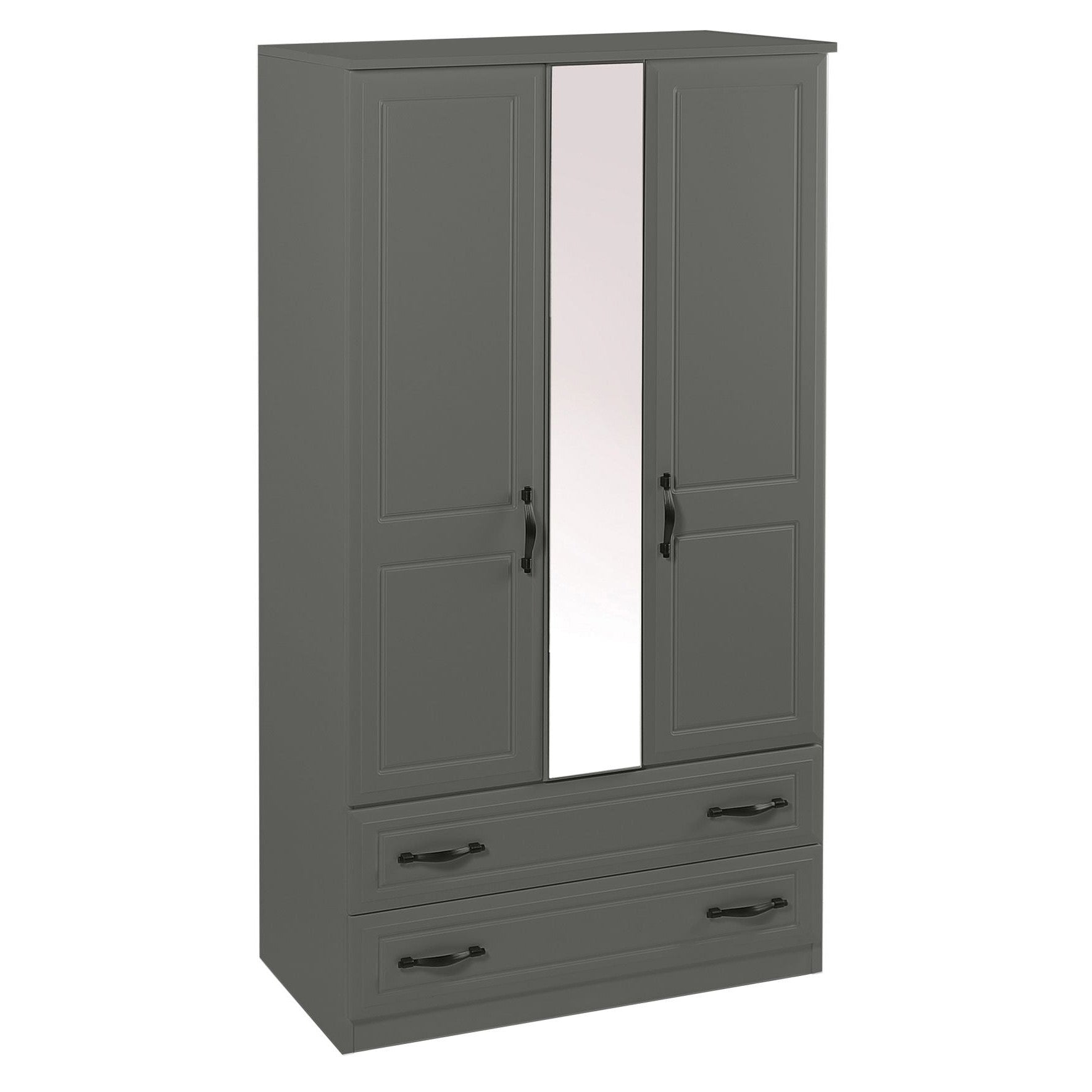 Metro 3ft Two Drawer Mirrored Wardrobe