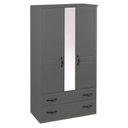 Metro 3ft Two Drawer Mirrored Wardrobe