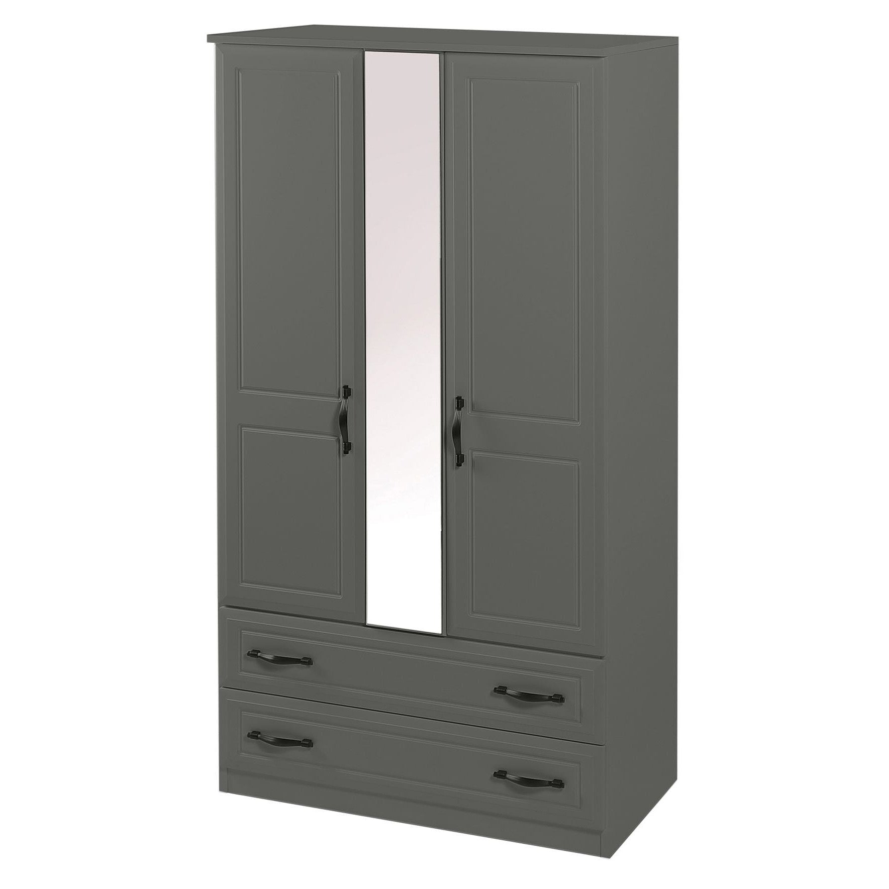 Metro 3ft Two Drawer Mirrored Wardrobe