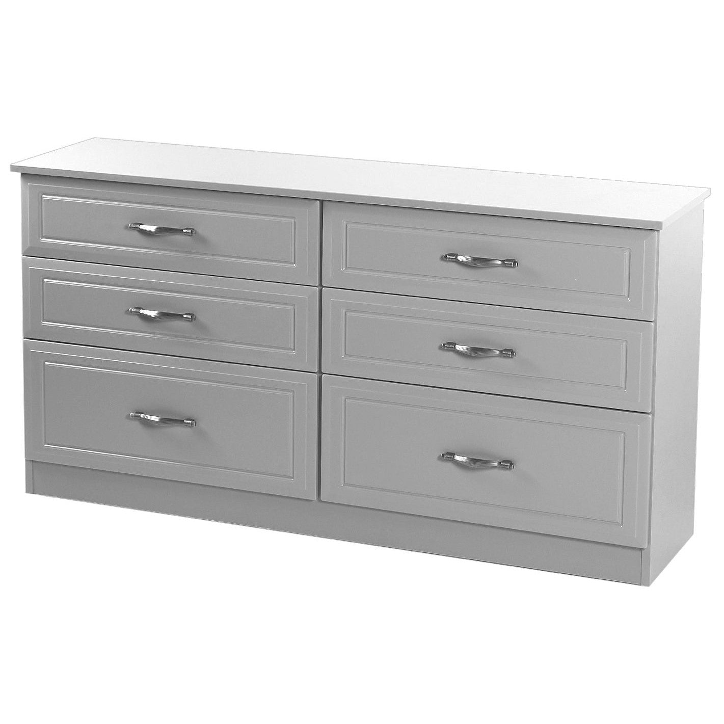 Metro Grey 6 Drawer Long Chest