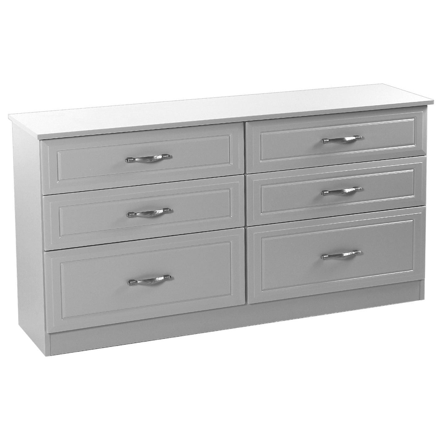 Metro Grey 6 Drawer Long Chest