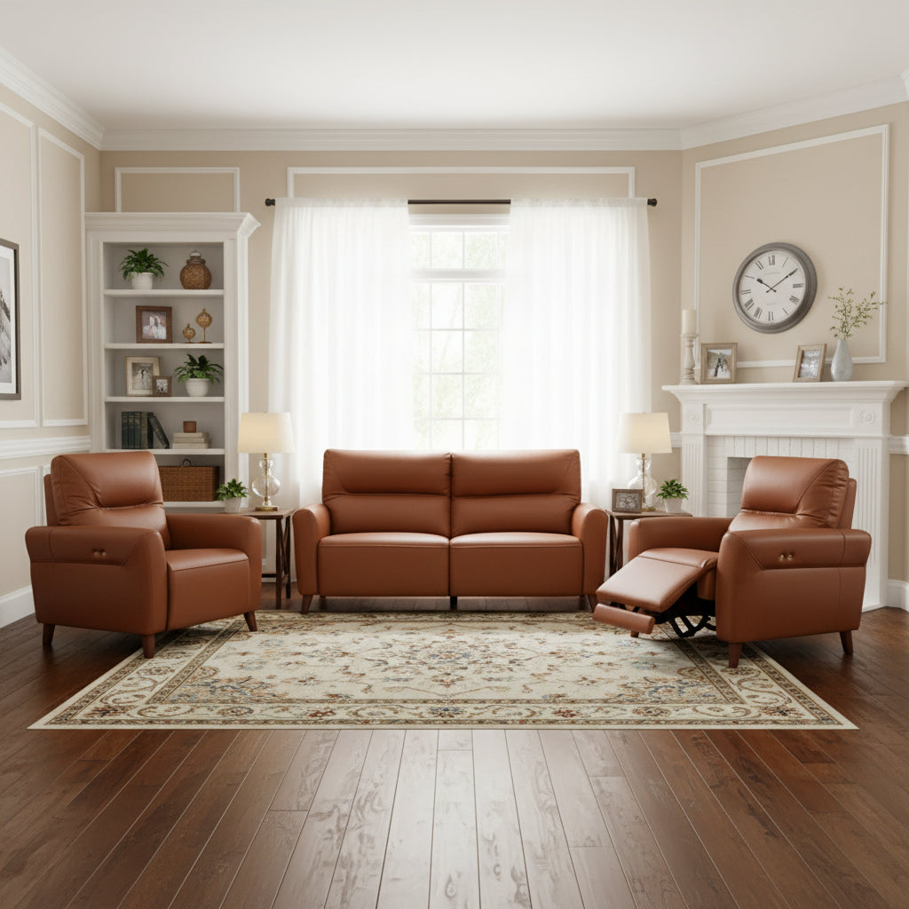 Florence Leather Electric Armchair