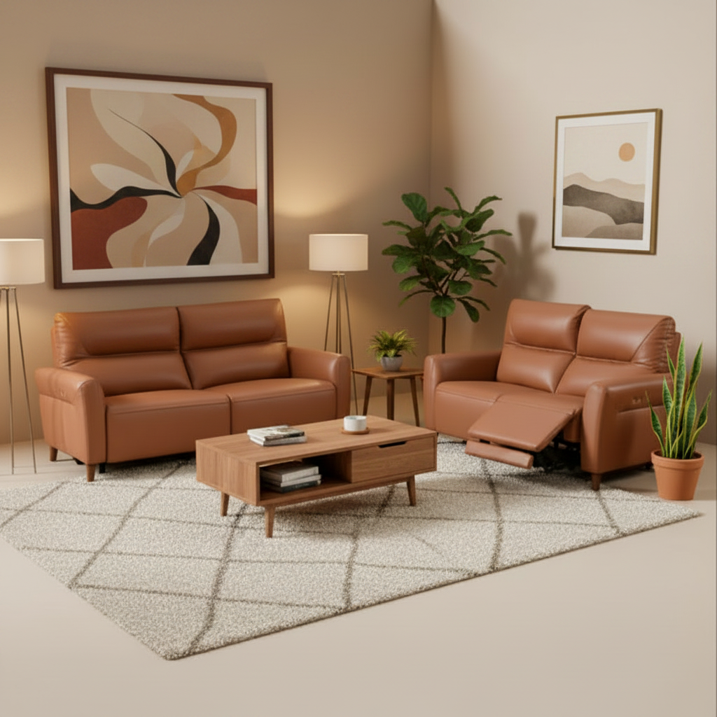 Florence Leather Electric 3+2 Seater Bundle