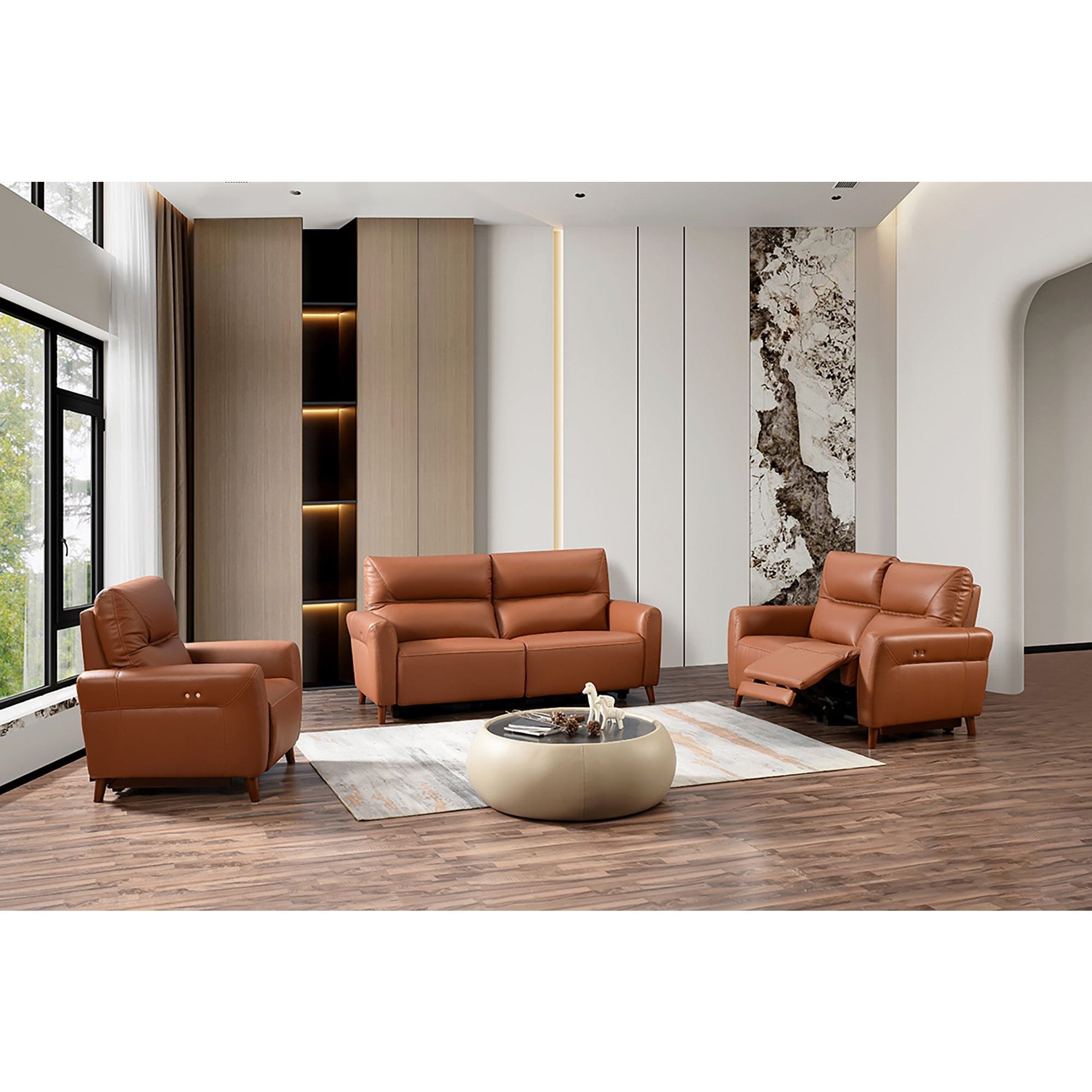Florence Leather Electric 3 Seater