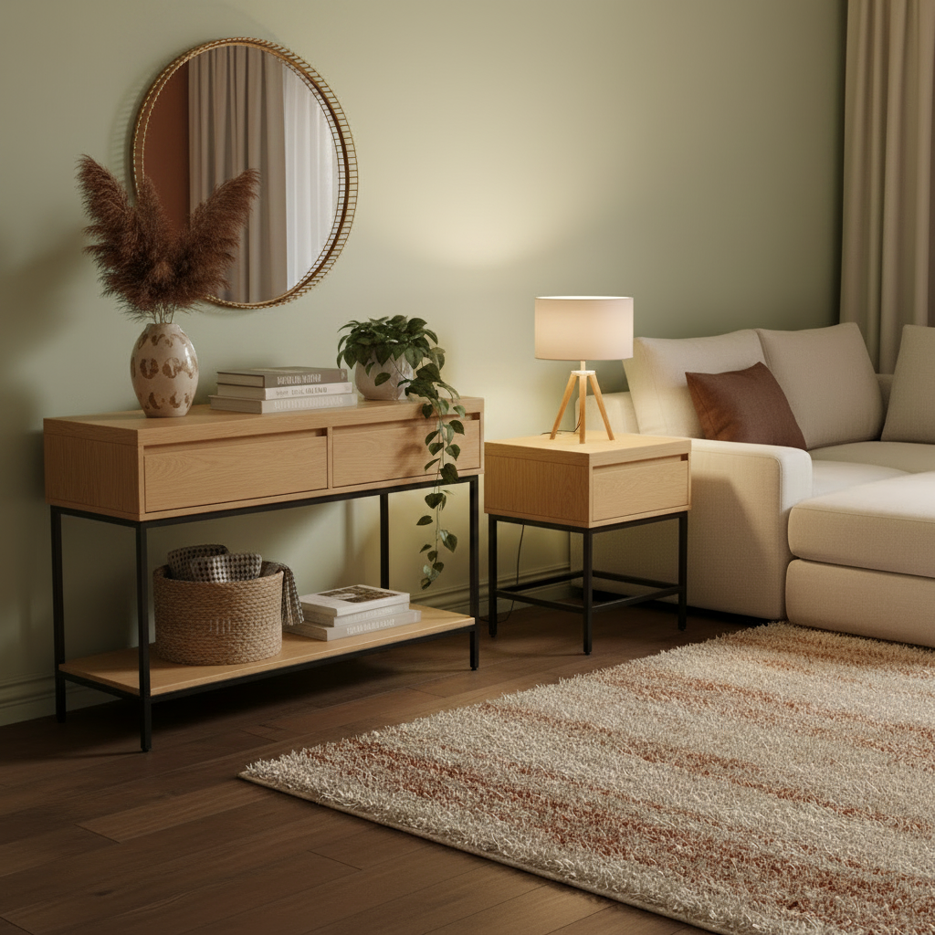 Adelaide Console + Lamp Table Bundle