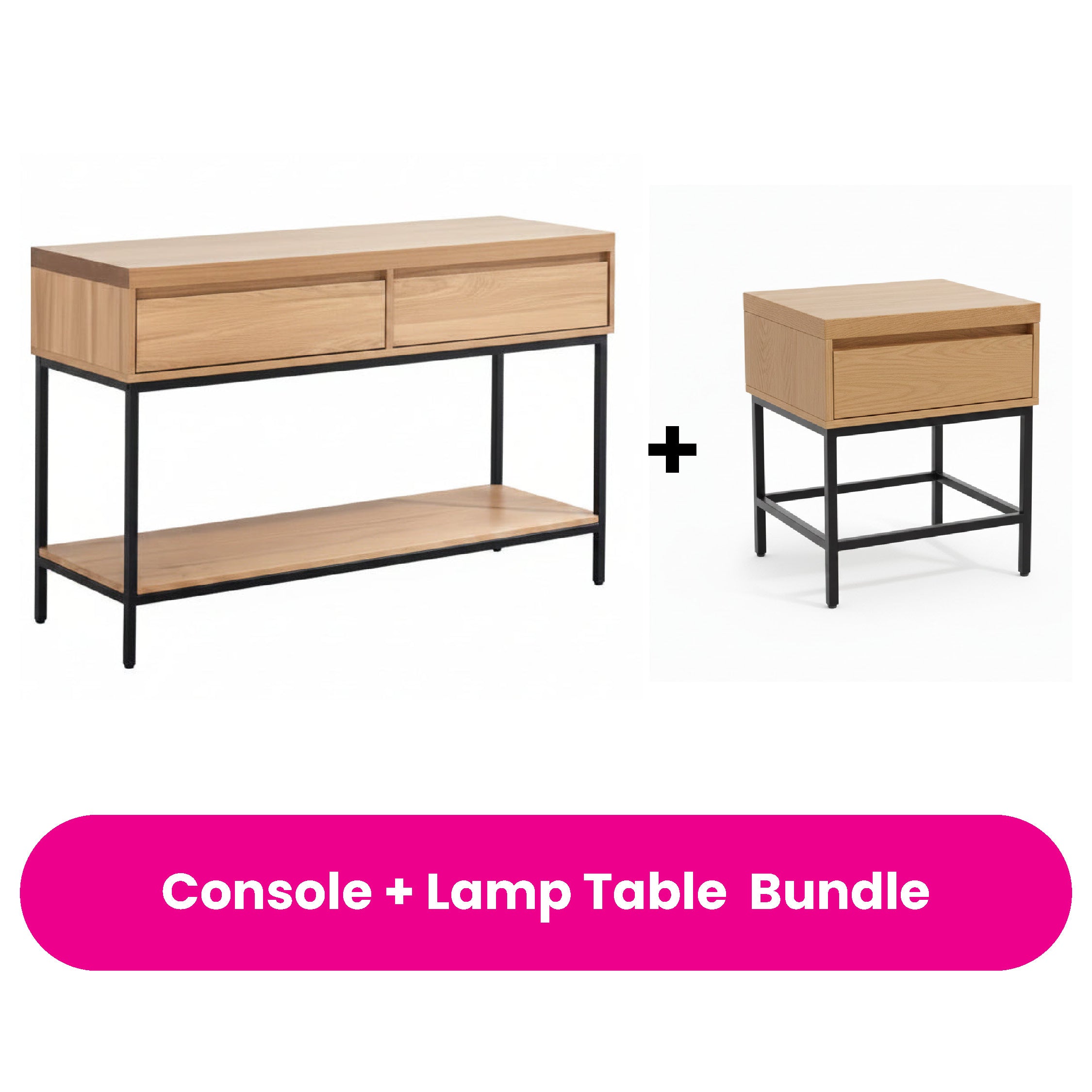 Adelaide Console + Lamp Table Bundle