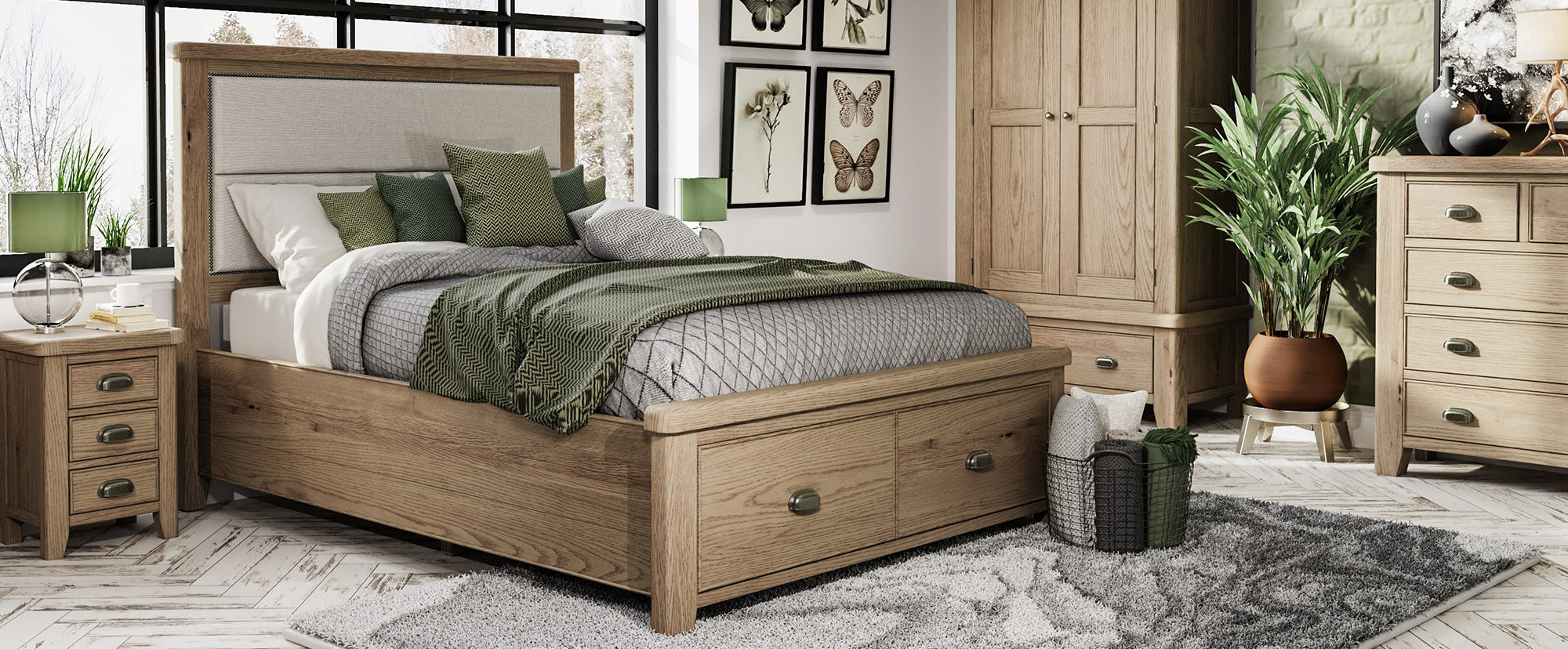 Hodson Oak Dressing Table | Stool | Mirror