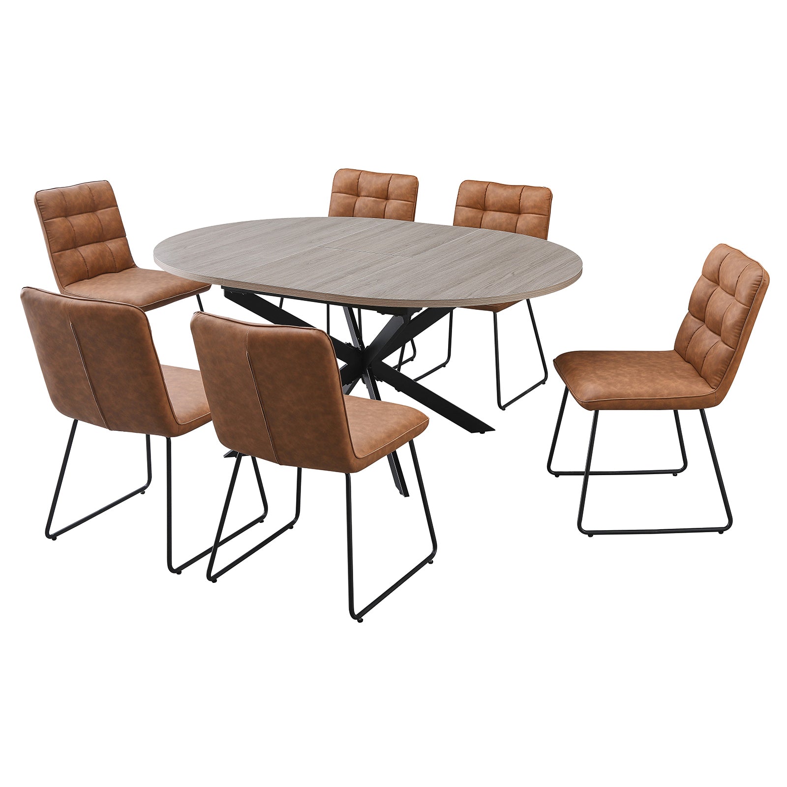 Berlin Oak Extending Round Dining Table 1.2 to 1.6m