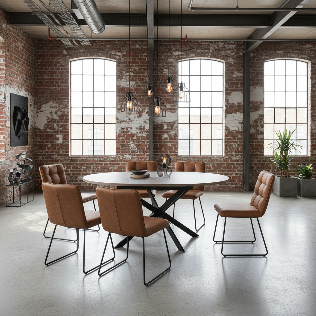 Berlin Oak Extending Round Dining Table 1.2 to 1.6m