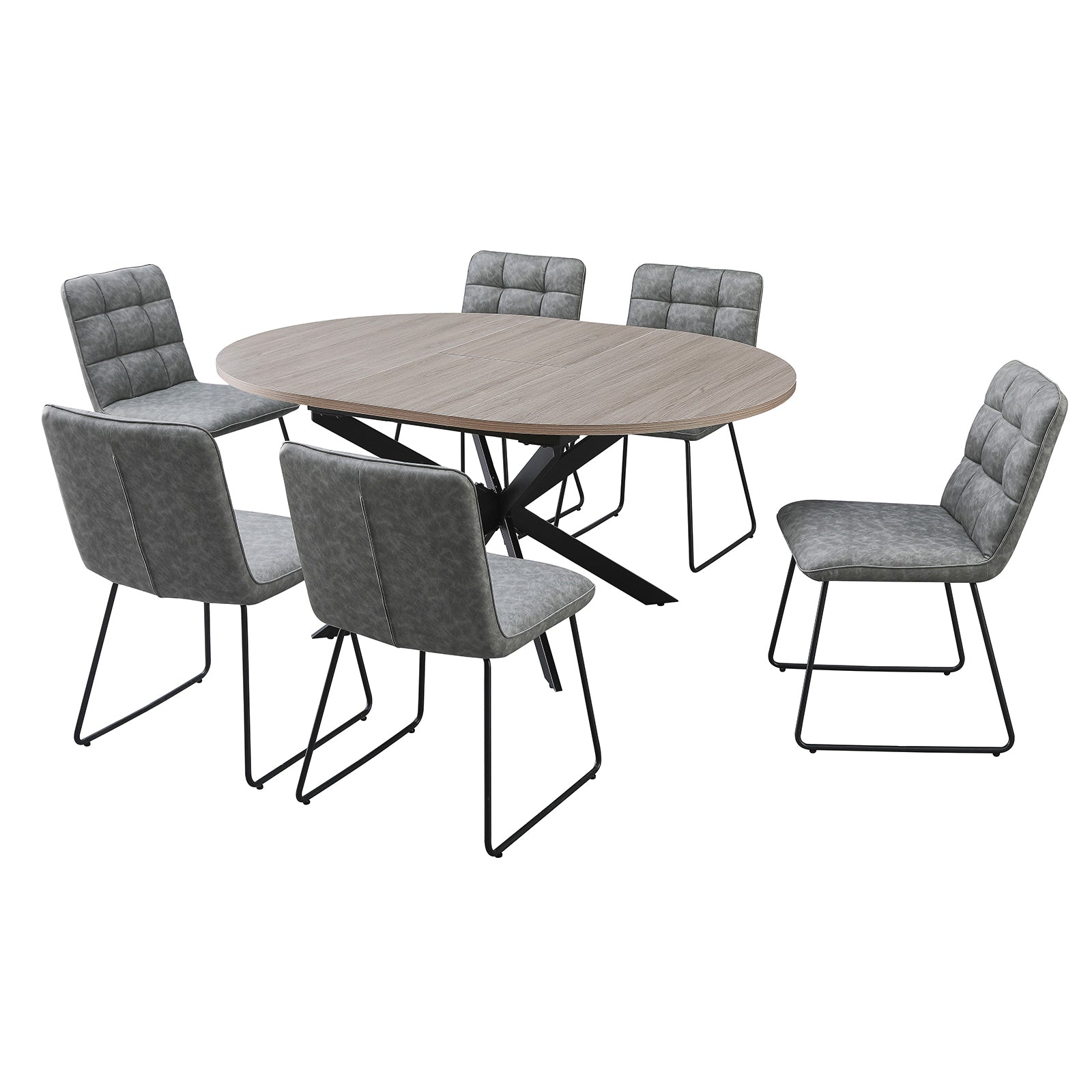 Berlin Oak Extending Round Dining Table 1.2 to 1.6m