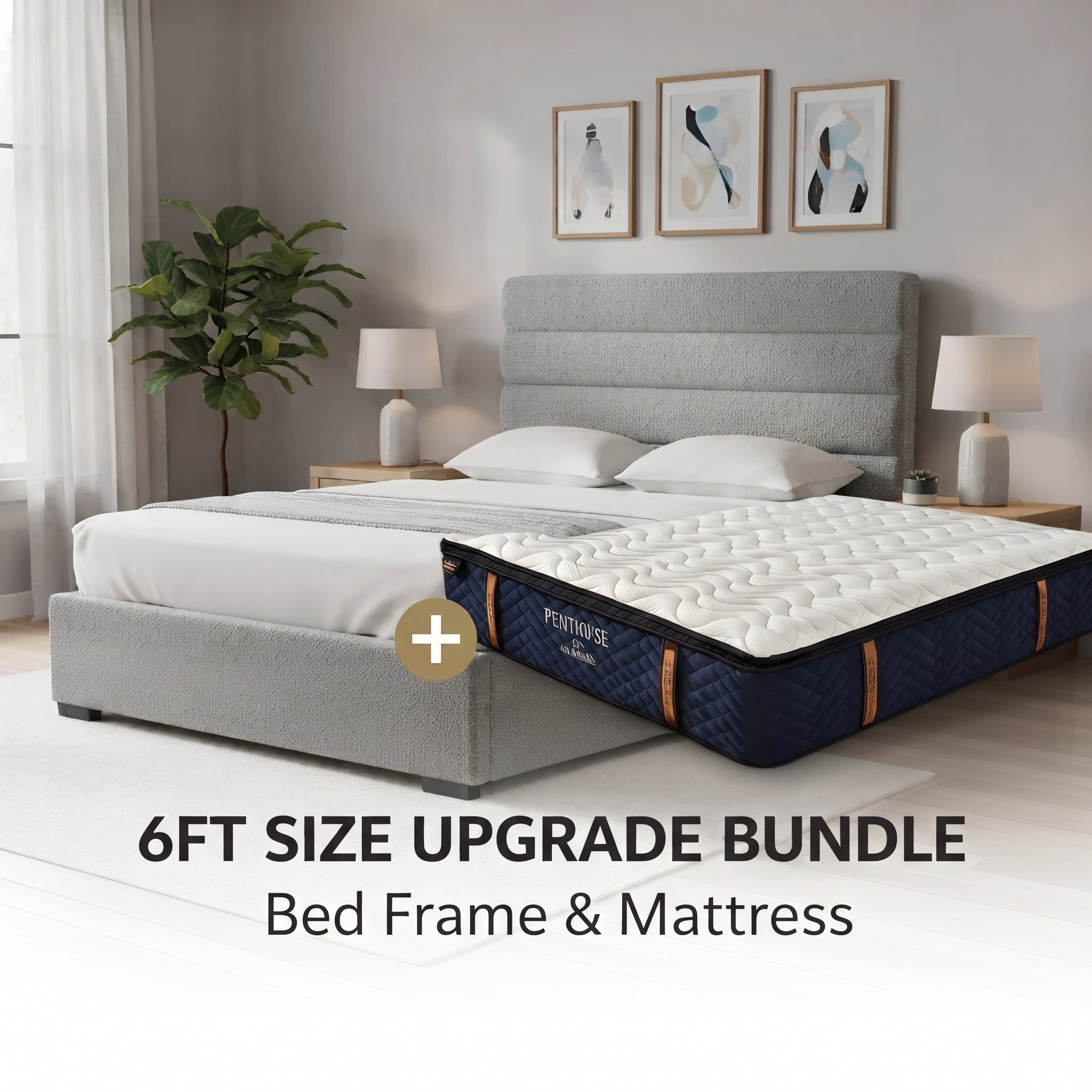 Boutique Bed Frame with Vegan or Penthouse Mattress