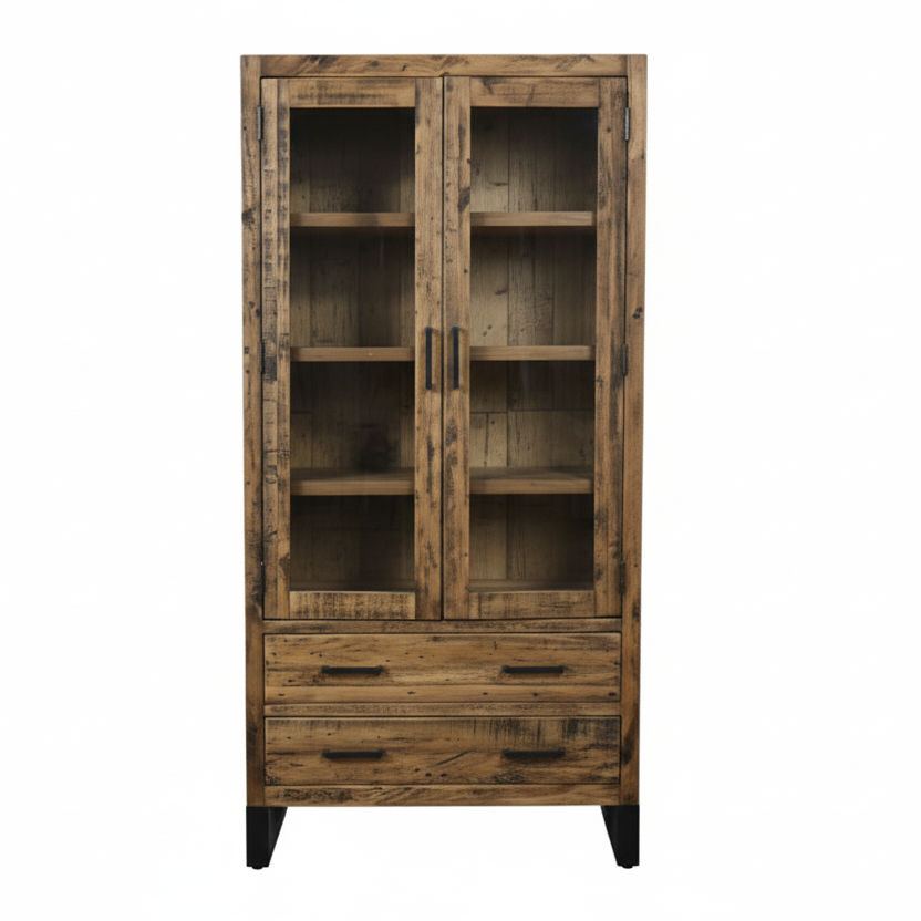 Bronx Reclaimed Oak Display Cabinet