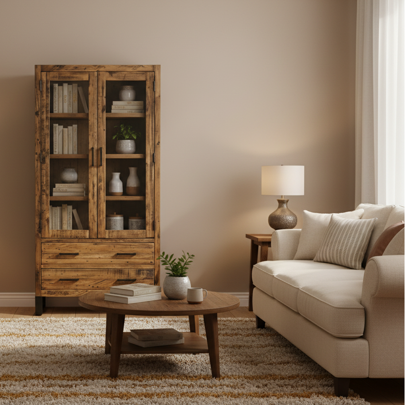 Bronx Reclaimed Oak Display Cabinet