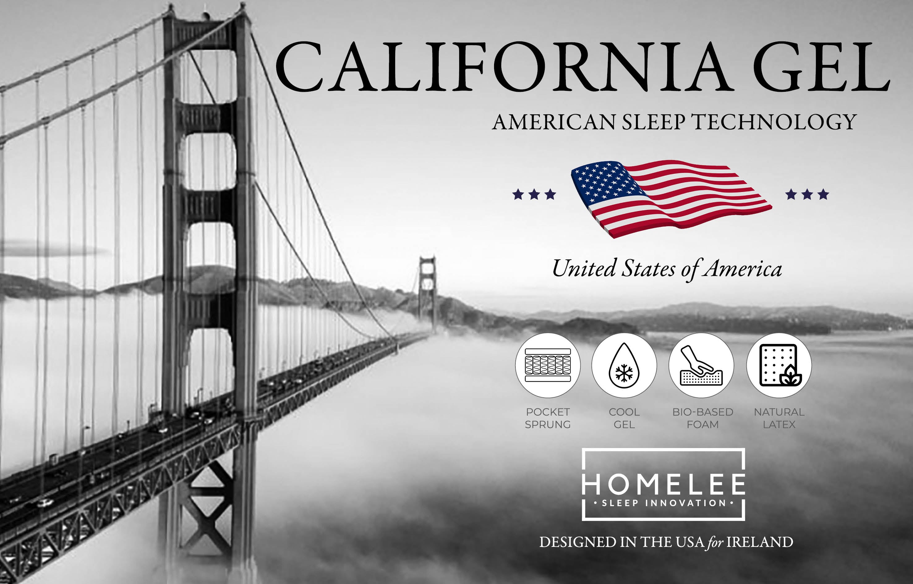 California Gel Mattress | 6ft King | USA Sleep Collection