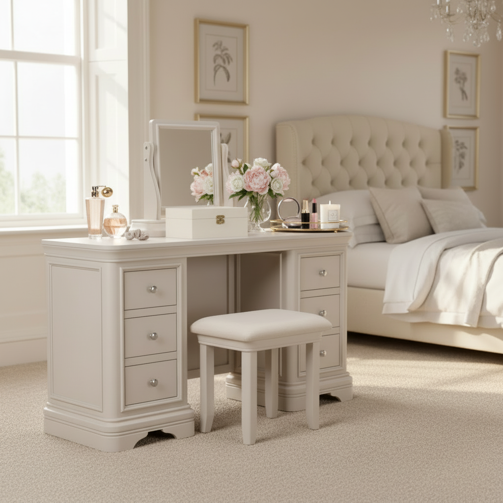 Cambridge Dressing Table | Mirror | Stool